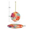 Floral Watercolor Ceramic Christmas Tree Ornament view 4