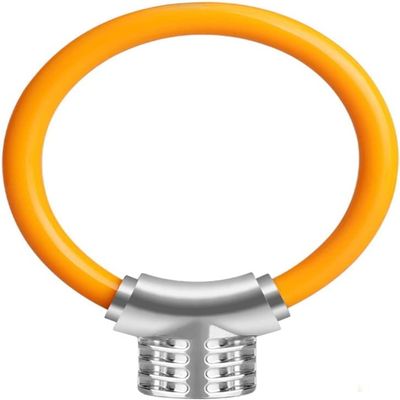 ZECHAO Bike U-Lock with Frame Holder, Long Cable, and 2 Keys – Orange