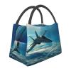 MKNAZ Lunch Bag, Fighter Jet Print, Lightweight and Spacious view 1