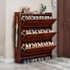 MMOU Narrow Shoe Cabinet with Drawer, 3 Flip Drawers, Space-Saving Shoe Organizer, 70 x 24 x 113 cm (Size: 70 x 17 x 113 cm) view 4