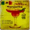 LUCKYLINDE 30 x 20 cm Metal Sign, Margarita Cocktail Recipe Board, Yellow view 1