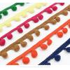 SYSUII 20 m Pink Pom-Pom Fringe Trim, 1 cm Poms view 2