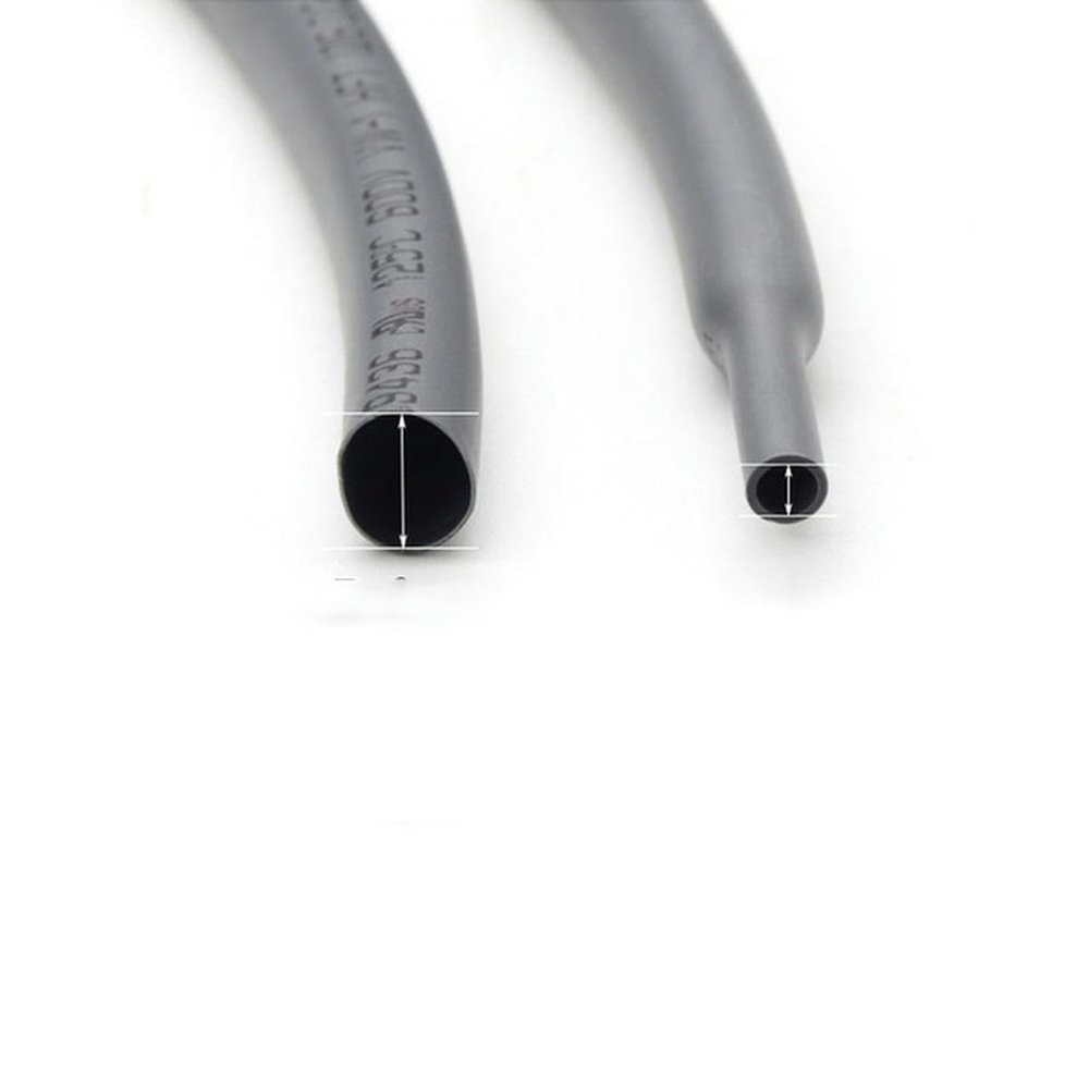 1 m Heat-Shrink Tubing, 2:1 Polyolefin, Gray, 12 mm Diameter
