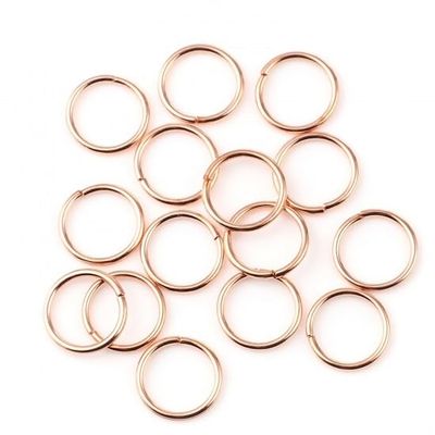 Open Jump Rings Rose Gold 10 mm, 10–100 pcs (50 pcs)