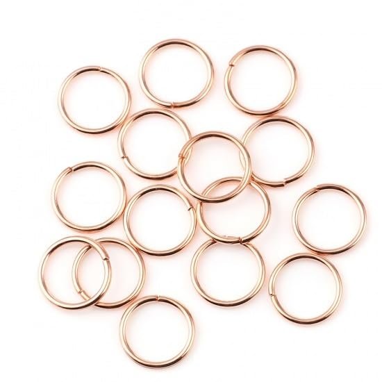 Open Jump Rings Rose Gold 10 mm, 10–100 pcs (50 pcs)