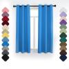 Blackout Curtain, Set of 1, H160 x W160 cm, Thermal Curtain with Grommets, Blue view 1