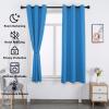 Blackout Curtain, Set of 1, H160 x W160 cm, Thermal Curtain with Grommets, Blue view 3