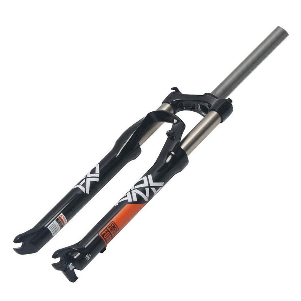 KANGXYSQ MTB Suspension Fork, 26/27.5/29 in, 1-1/8 in, 100 mm Travel, Disc Brake, Cable Guide (Color: A, Size: 27.5 in)