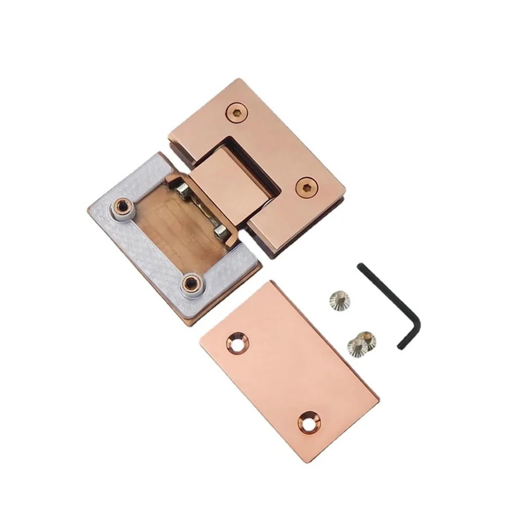 1-Piece 304 Stainless Steel Frameless Glass Door Hinge, 180°