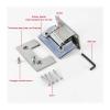 1-Piece 304 Stainless Steel Frameless Glass Door Hinge, 180° view 4