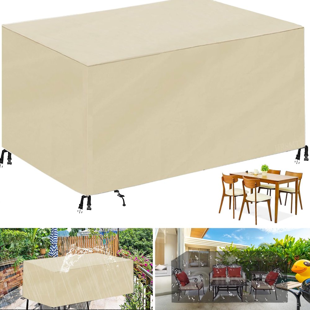 Waterproof Outdoor Furniture Cover, Beige, 180 x 120 x 120 cm