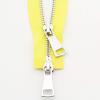 70/90 cm Metal Jacket Zipper, Double Slider Two-Way Zipper, Yellow, 90 cm view 1