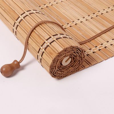 Bamboo Roller Blind, Retro Bamboo Shade, Indoor/Outdoor Sun Shade, Adjustable, 60 x 120 cm