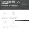 Garesa Profile 160 Single-Track Curtain Rail, Black Aluminum, 180 cm view 3