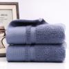 Large Blue Cotton Bath Towel, 1 Piece (Navy, A) view 2