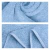 Large Blue Cotton Bath Towel, 1 Piece (Navy, A) view 3