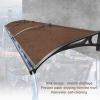 Brown Polycarbonate Door Canopy with Large Gutter, 39 x 59 in. view 2