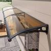 Brown Polycarbonate Door Canopy with Large Gutter, 39 x 59 in. view 4