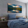 Landscape Canvas Wall Art with Forest, Lake and Boat, 50.8 x 101.6 cm view 3