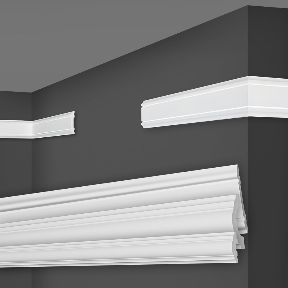 MARBET DESIGN White HDPS Wall Strips, HW-3, 47 x 8 mm, 20 m / 10 Strips