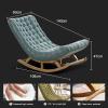 paiye Modern Rocking Chair with Reclining Function, Wooden Upholstered Rocking Armchair, Purple, 60 x 106 cm view 2