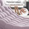 paiye Modern Rocking Chair with Reclining Function, Wooden Upholstered Rocking Armchair, Purple, 60 x 106 cm view 3