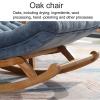 paiye Modern Rocking Chair with Reclining Function, Wooden Upholstered Rocking Armchair, Purple, 60 x 106 cm view 4