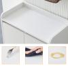 Shoe Cabinet with 2 Doors, Drawer, Open Shelf, and Adjustable Shelves view 3