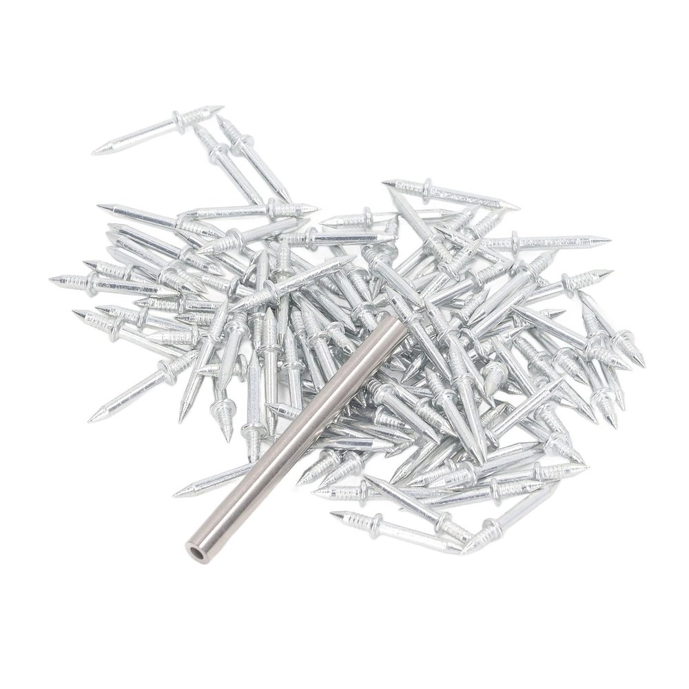 101-Piece Steel Baseboard Nail Set with Double-Head Seamless and Standard Nails