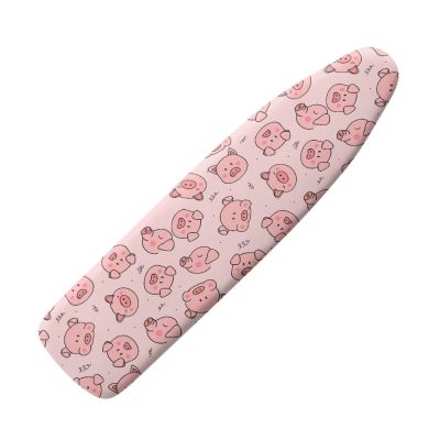 COEQINE 38.1 x 137.2 cm Wide Ironing Board Cover and Pad, Elastic, Cute Pig Print, Washable, Durable, Non-Slip