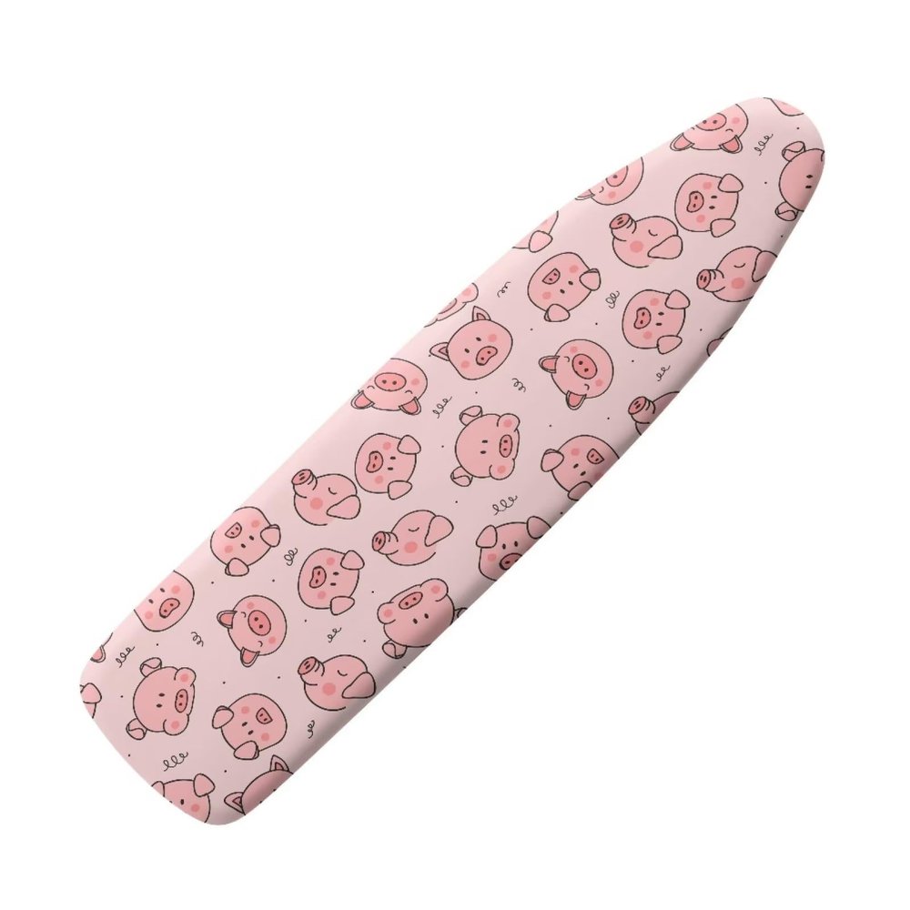 COEQINE 38.1 x 137.2 cm Wide Ironing Board Cover and Pad, Elastic, Cute Pig Print, Washable, Durable, Non-Slip
