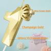Number 9 Birthday Candle, 7.6 cm, Gold view 2