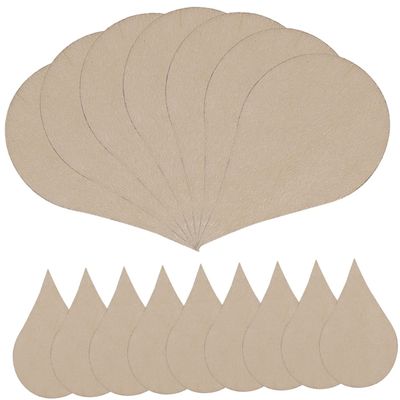 EXCEART 200-Piece Water Drop Wooden Shapes, Unfinished Wood Pieces for DIY Crafts and Decoration