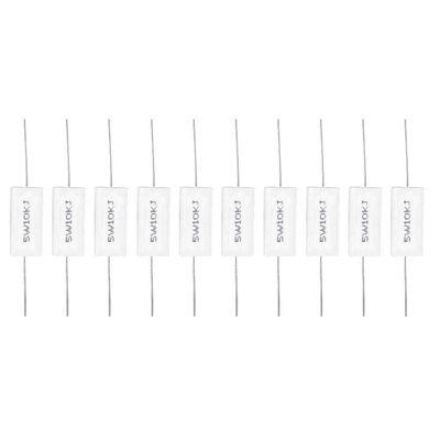 IPUDIS 10-Pack 5 W Cement Resistors, 5% High-Precision Power Resistors