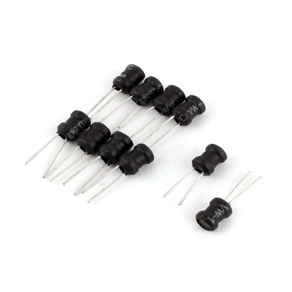 10-Piece 20 MH Radial Lead Inductor Set, 6 x 8 mm, Shielded, 2-Pin DIP