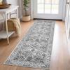 KILOCOCO Moroccan Vintage Floral Runner Rug, Washable, Non-Slip view 1