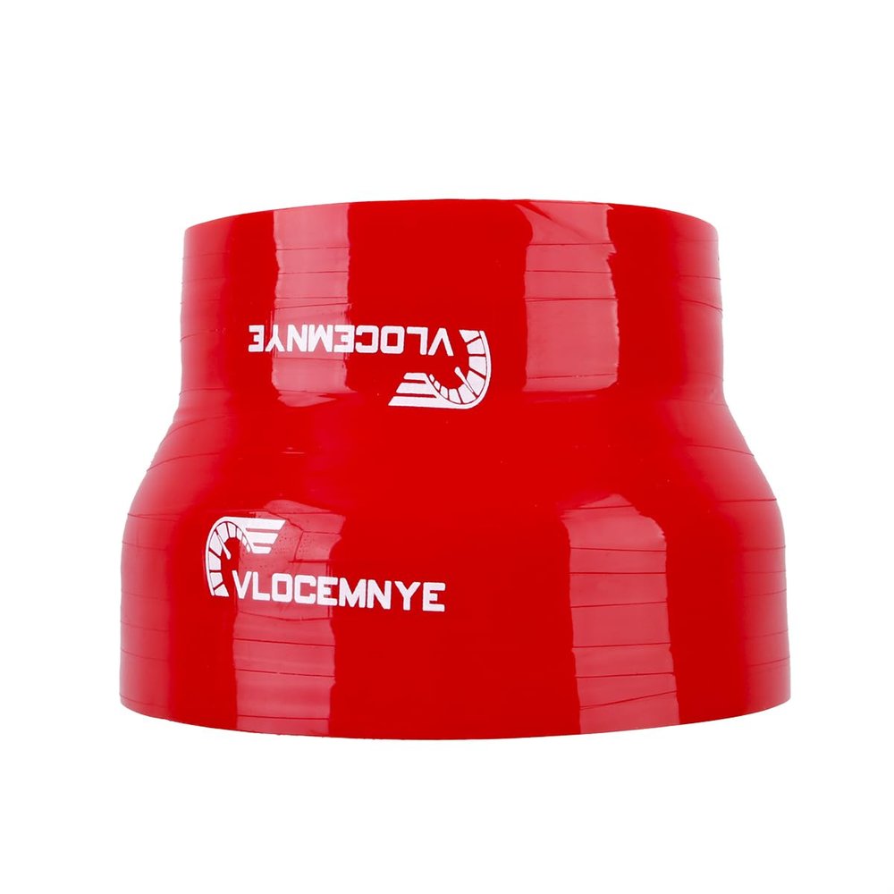 VLOCEMNYE Straight Silicone Coupling Hose, 2 1/2 in. (63 mm) ID, 90 mm, 76 mm Length, 4-Ply (5.4 mm), Reinforced Turbo/Intercooler/Intake Hose, Red