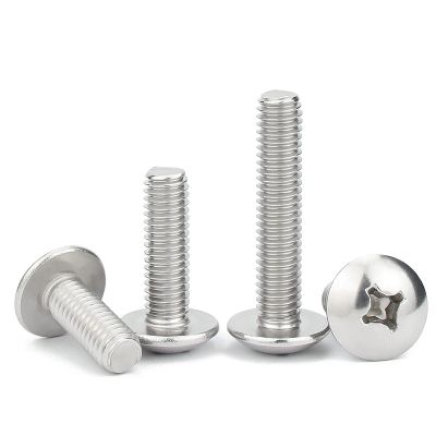 DUBMAG Stainless Steel 304 Sheet Metal Screws, Flat-Head and Phillips Round-Head Machine Screws, Mushroom-Head Machine Nails, M2.3–M3, M3 × 4 (100 pcs) (Color: M2.5 × 6, 50 pcs)