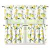 Suhoaziia Lemon-Print Kitchen Curtain Set with Valance and Tiers view 1