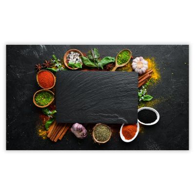 SMTDeco Stove Cover 52×30 cm, Black Herbs & Spices