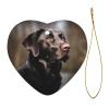 Personalized 2024 Christmas Ornament, Ceramic Labrador Retriever Heart for Bro view 2
