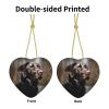 Personalized 2024 Christmas Ornament, Ceramic Labrador Retriever Heart for Bro view 3