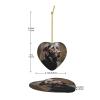 Personalized 2024 Christmas Ornament, Ceramic Labrador Retriever Heart for Bro view 4