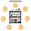 COSTWAY Wooden Console Table, Modern 3-Tier Hallway Table, 79 x 32 x 86 cm, Dark Black view 4