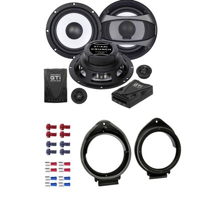Crunch GTI 6.2C Speaker Set with Installation Kit for Opel Crossland X 2017–2019 Front Doors, 400 W, 165 mm, 2-Way Component