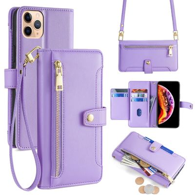 Arseaiy Samsung Galaxy M53 5G Flip Wallet Case with Shoulder Strap