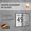 Premium House Number | Customizable | Brushed Silver Aluminum Composite | UV-Resistant | Weatherproof view 3