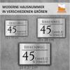 Premium House Number | Customizable | Brushed Silver Aluminum Composite | UV-Resistant | Weatherproof view 4