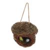 NAMOARLY 1-Piece Artificial Bird Nest with Eggs, Decorative Garden Ornament for Spring and Easter view 1