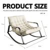 Double-Padded Bedroom Rocking Chair with Armrests and Side Pockets view 2